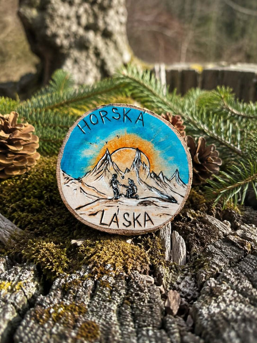 Březové zdobené kolečko HORSKÁ LÁSKA