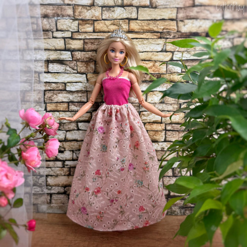 Princezna Barbie - Sada oblečení -růžová madeira 3