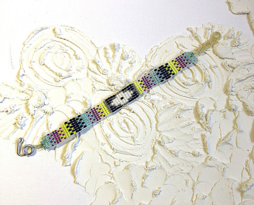 Dámský ručně tkaný náramek Evil Eye