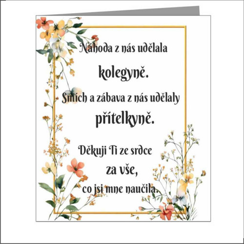 Upřímné přání pro kolegyni při odchodu z práce