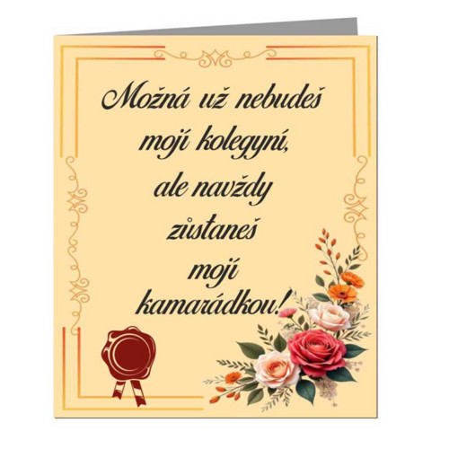 Originální přání pro kolegyni při odchodu z práce
