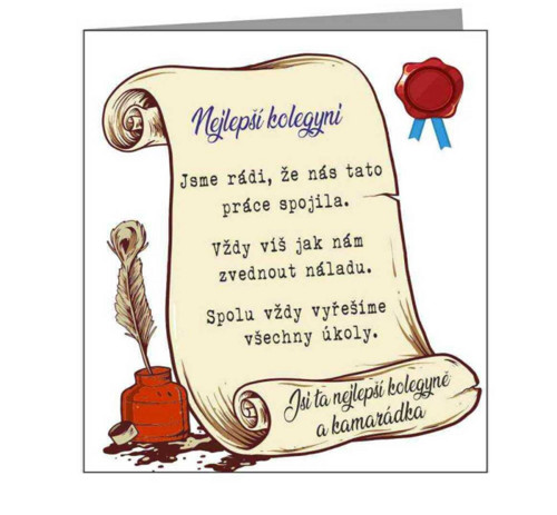 Přání pro kolegyni z práce na rozloučenou