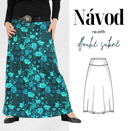 Návod na střih dlouhé sukně z úpletu