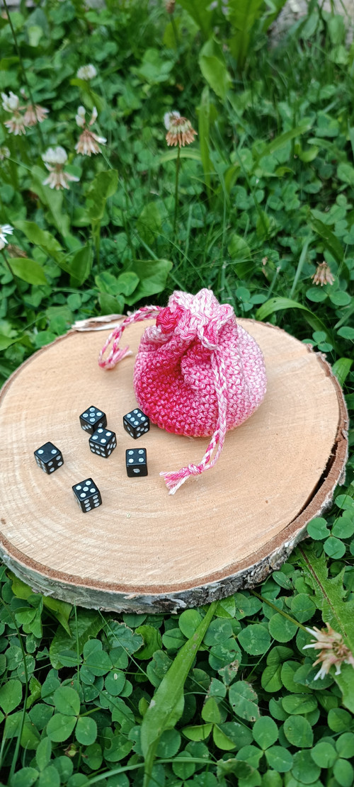 Mini měšec s hracími kostkami