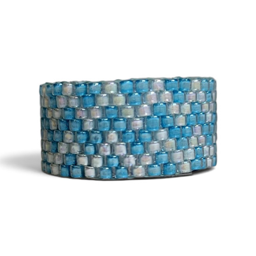 Ocean Harmony ring | Peyote | TOHO Beads
