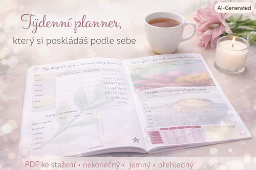 PDF Týdenní planner – organizace domácnosti