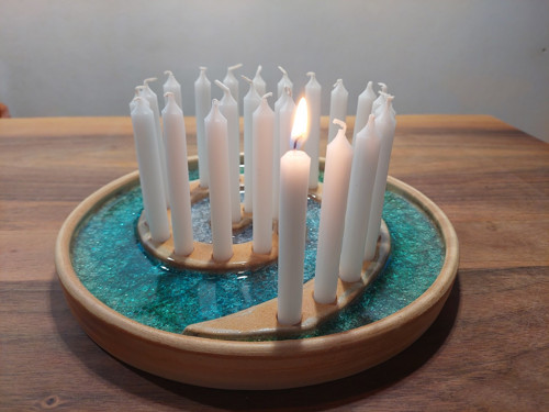 Adventní spirála fialková - modrá - zelená