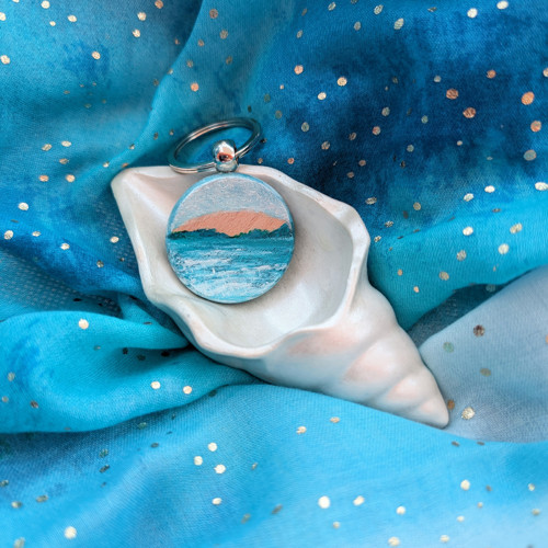 Azure sea - malovaný přívěsek