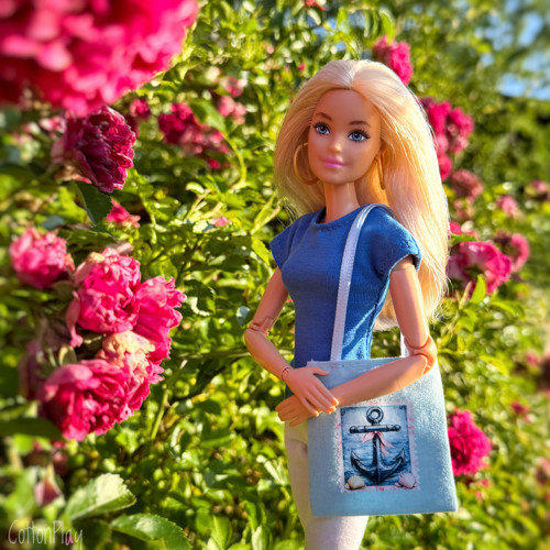 Taška pro Barbie - Kotva, světle modrá — foto 1