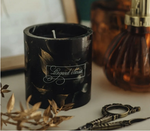 Svíčka "Ruscus Noir Prestige"Malý cylindr