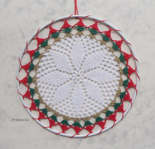 Závěsná dekorace č.86 barevná průměr 15 cm
