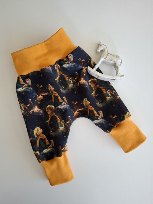 Dětské tepláčky baggy, vel. 68 Malý princ