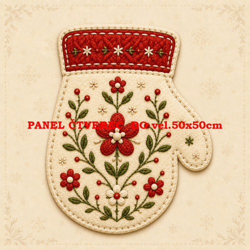 Bavlněný panel 10x10 cm - skladem