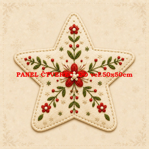 Bavlněný panel 10x10 cm - skladem