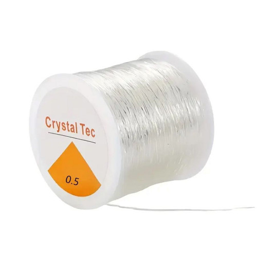 Elastická šňůra 0,5, PRŮHLEDNÁ plast (100 m)