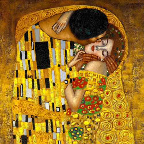 Panel z kočárkoviny 20x20 cm: Polibek - Klimt