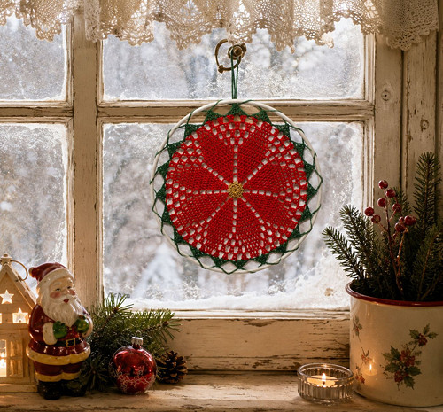 Závěsná dekorace č.120 barevná průměr 12 cm