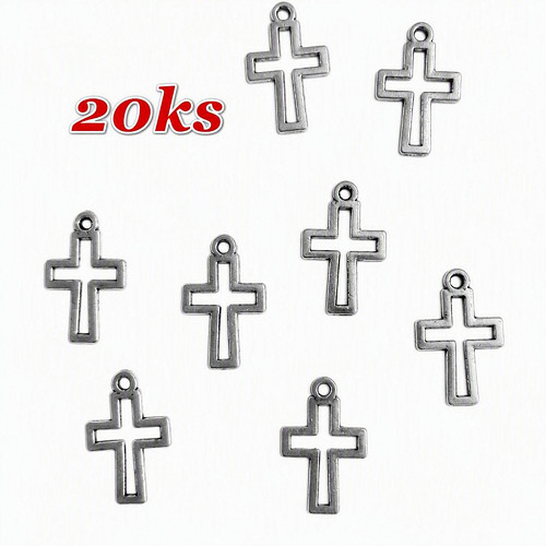 20x oboustranný přívěsek křížek