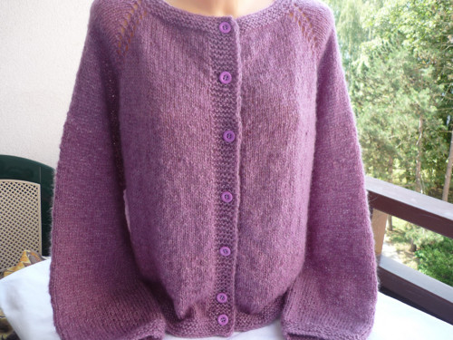 Purpurový Rozepínák-Alpaka+Mohér+Hevábí..