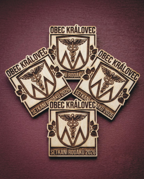 Dřevěné gravírované magnety na zakázku