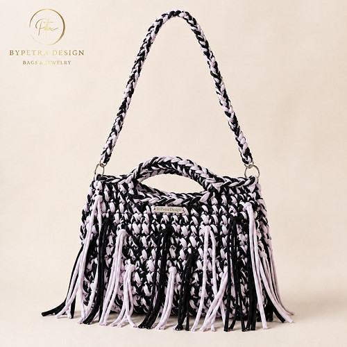 Black & Blush | háčkovaná kabelka Atelier Petite