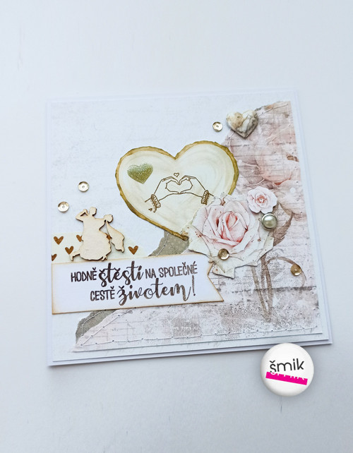 Svatební přání se srdcem ScentOfNostalgia Romantic