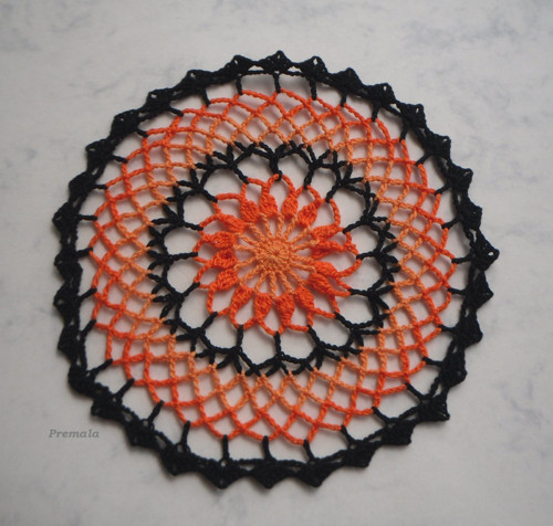 Dečka do lapače snů 12 cm oranžovočerná
