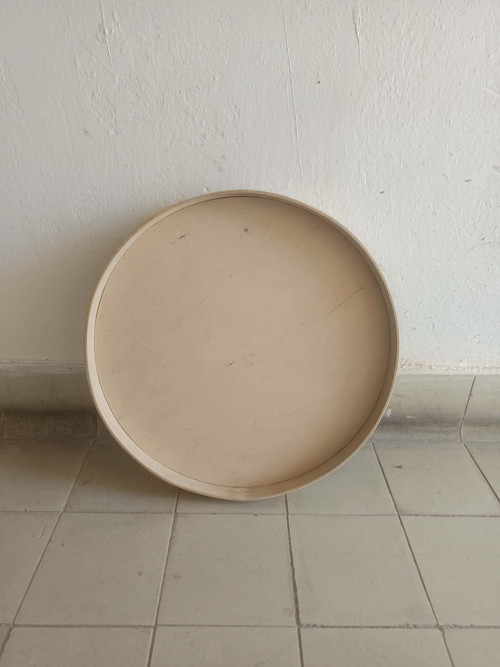 Dubový kulatý rám 50 cm na mechový obraz o tl.4mm