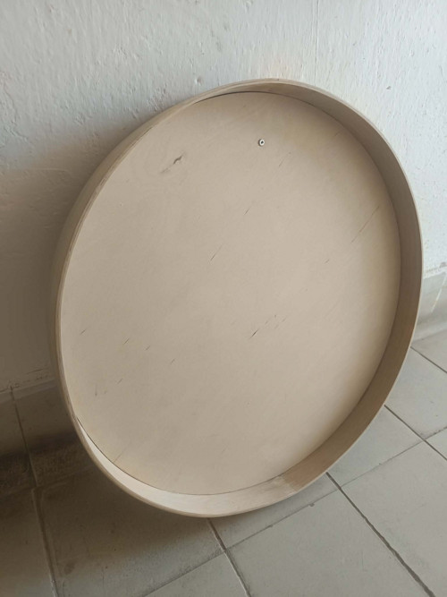 Dubový kulatý rám 100 cm na mechový obraz o tl.4mm