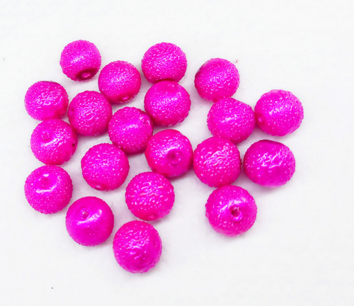 Perle Zigana sytě růžové, 8mm (20ks)