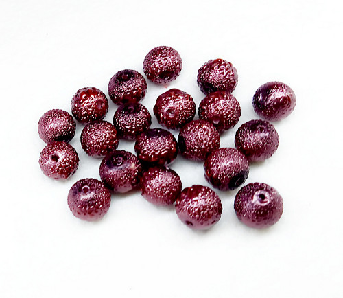 Perle Zigana hnědé, 8mm (20ks)