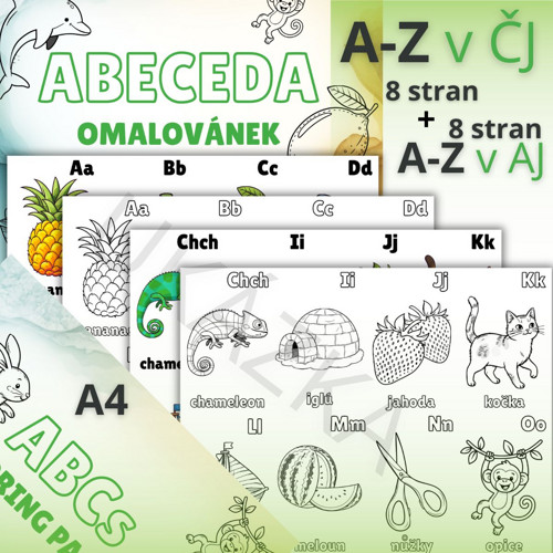 Abeceda omalovánek CZ a AJ (PDF k tisku, 2v1)