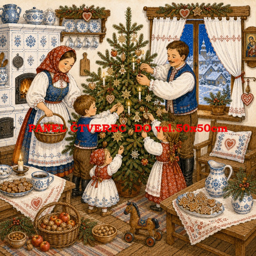 Bavlněný panel 10x10 cm