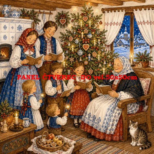 Bavlněný panel 10x10 cm — foto 1