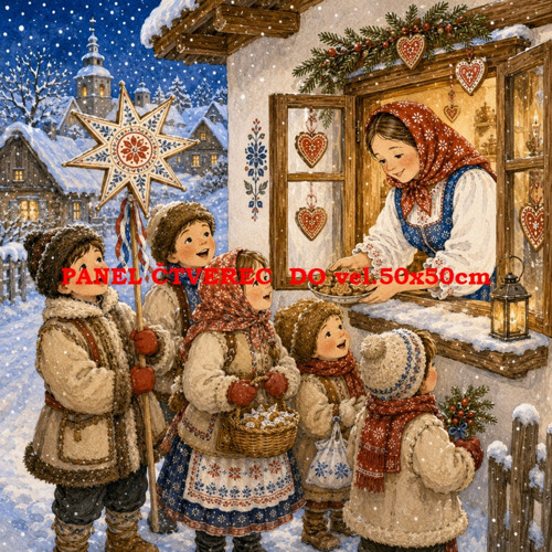 Bavlněný panel 10x10 cm
