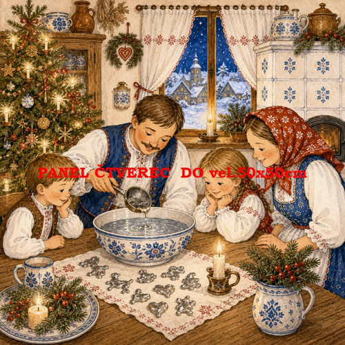 Bavlněný panel 10x10 cm