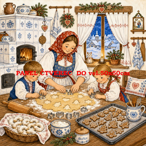 Bavlněný panel 10x10 cm — foto 1