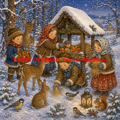 Bavlněný panel 10x10 cm — foto 1