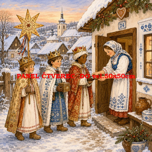 Bavlněný panel 10x10 cm — foto 1