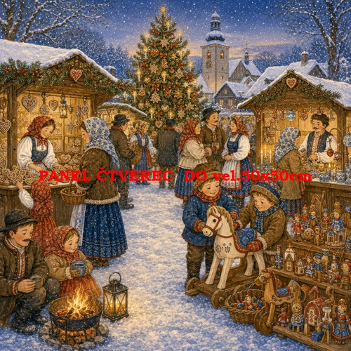 Bavlněný panel 10x10 cm