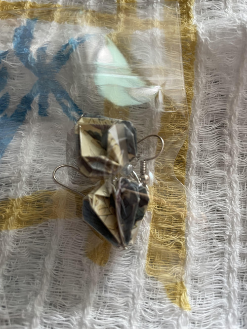 Origami náušnice — foto 1