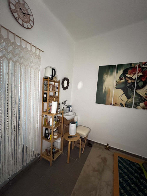 Boho závěs / záclona / smetanový délka 200