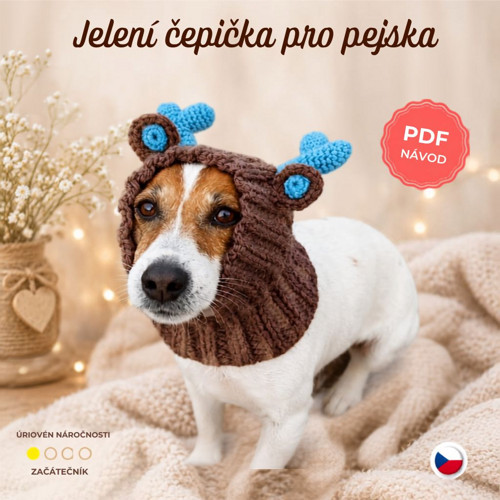 PDF Návod: Jelení čepička pro pejska — foto 1