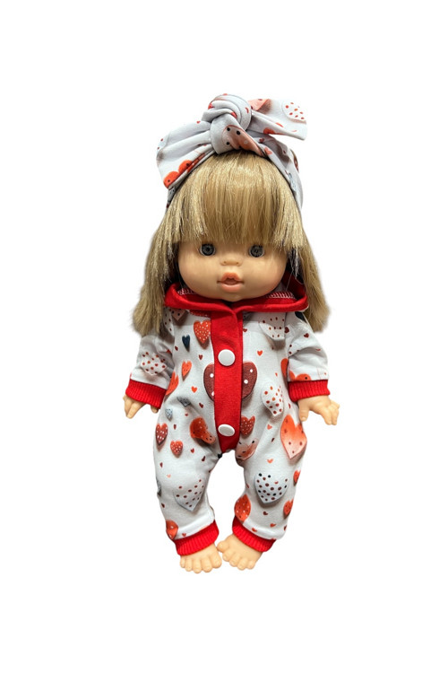 Overal pro MINIKANE 34 cm - srdiečka