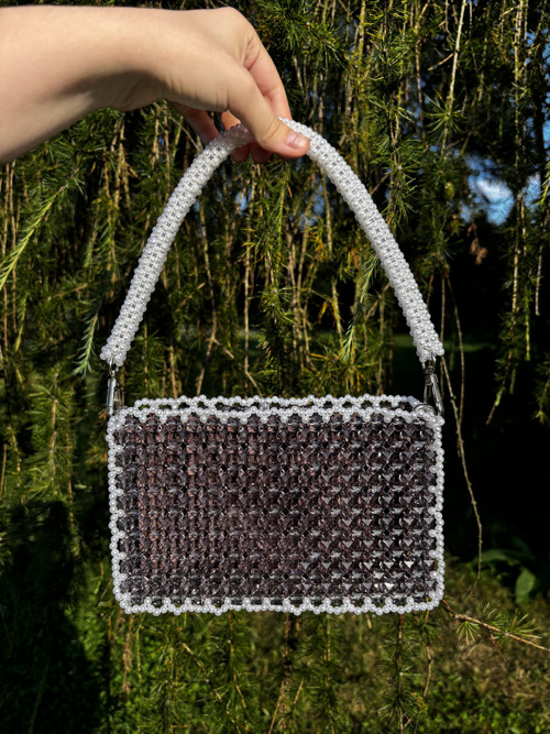 Elegantní korálková kabelka/ Amethyst Glow (2v1)