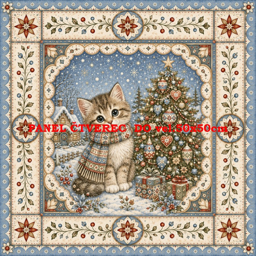 Bavlněný panel 10x10 cm