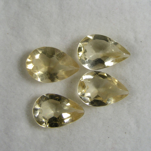 Broušené přírodní Citríny, 3,75ct./4ks., 8,5-9 mm