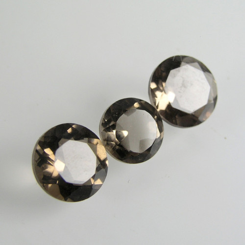 Broušené přírodní Záhnědy, 4,50ct./3ks, 7-8 mm