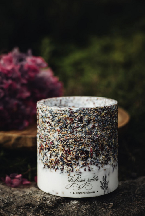 Aroma svíčka " Bylinná paleta". Velký valec