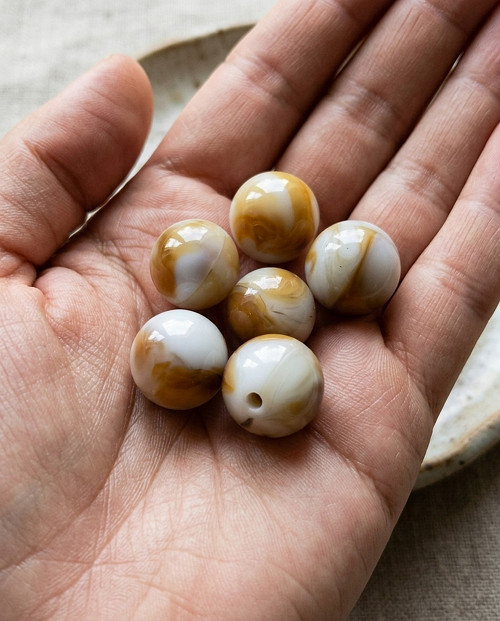 Akrylové korálky s mramorovým efektem, 20mm (5ks)